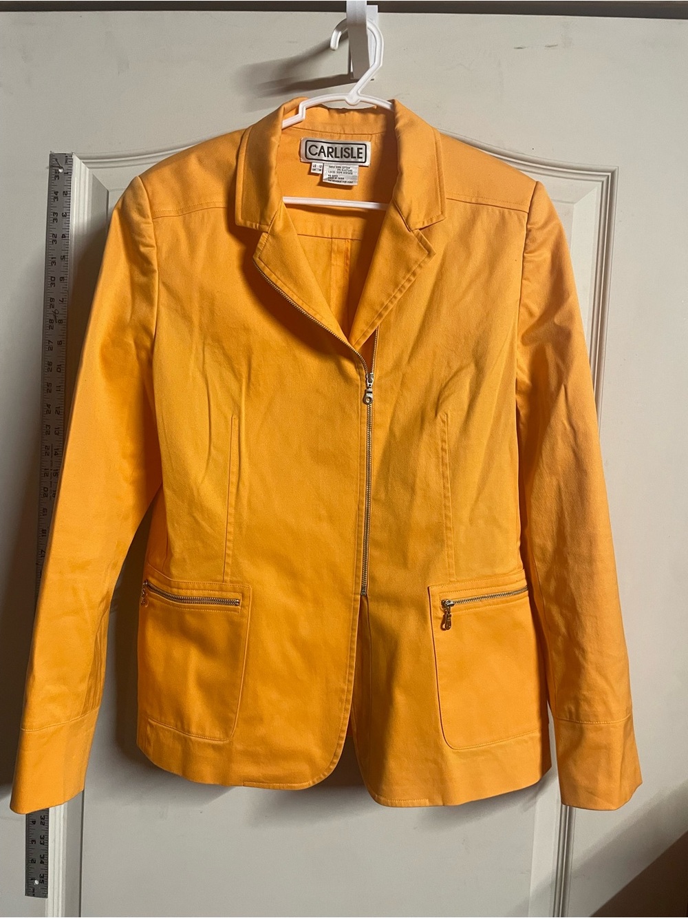 Carlisle Bright Yellow Zip-Up Blazer